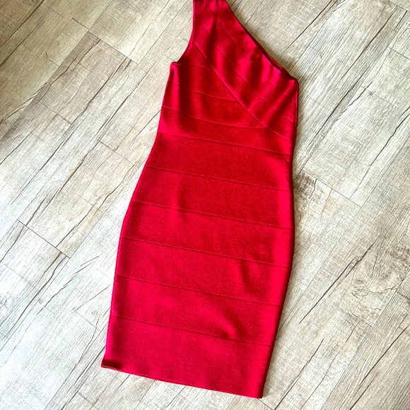 LAUNDRY NWT One Shoulder Bodycon Bandage Dress, XS - Picture 5 of 9